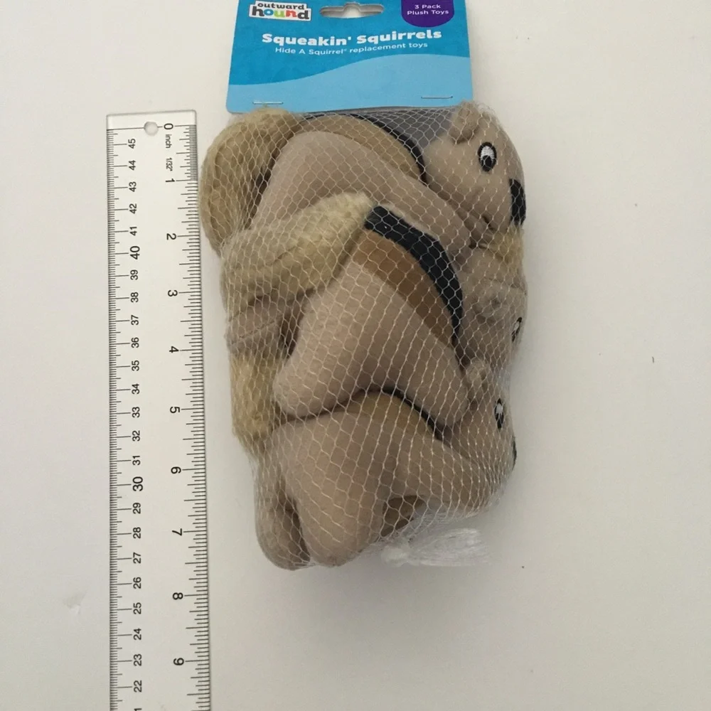 NEW Squeakin' Squirrels Plush Small Pet Toys 3 pk Replacements | Outward Hound
